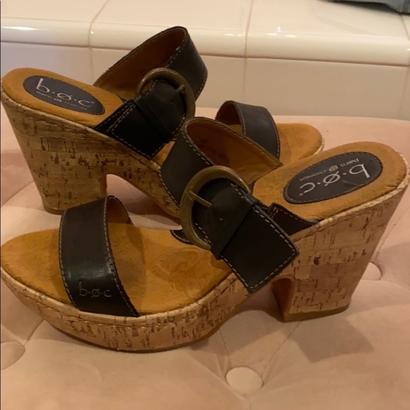 Born Concept b•ø•c black wedges 7.5 - Picture 4 of 4